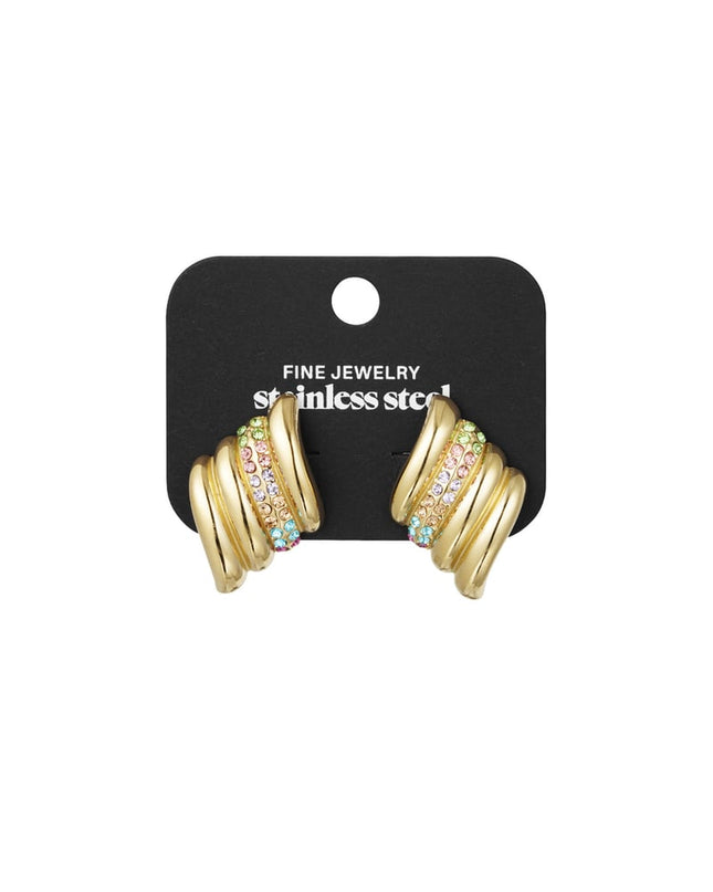 Oorbellen twisted times - multi