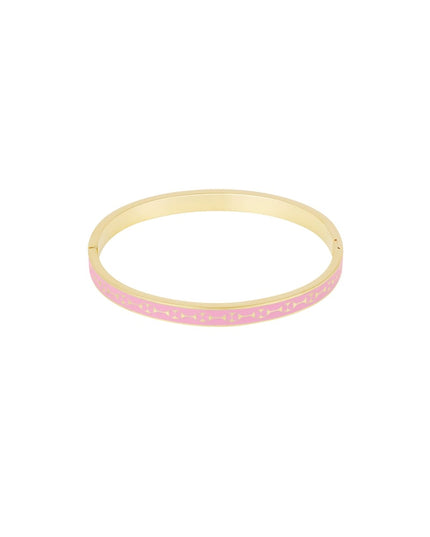 Slavenarmband met kleurrijke print - bleekroze