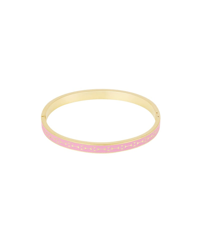 Slavenarmband met kleurrijke print - bleekroze