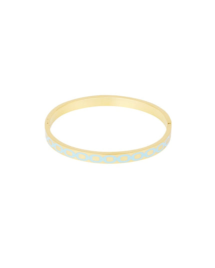 Slavenarmband met ronde print - bleekroze