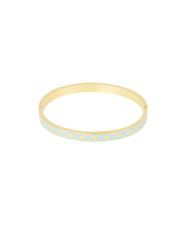 Slavenarmband met ronde print - bleekroze