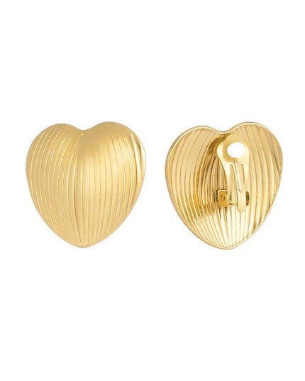 clip oorbellen heart statement