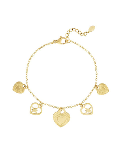 passionate heart charms armband