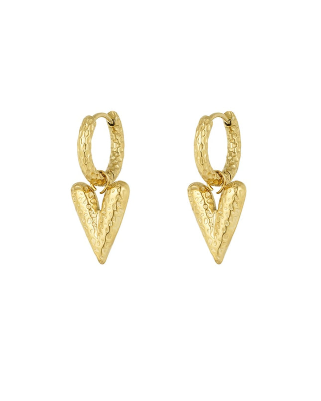 love on top oorbellen met structuur