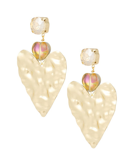 Big love statement oorbellen - zwart/Goud kleur 