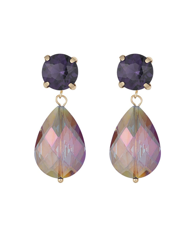 Oorbellen posh pardon - blauw bruin