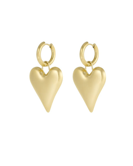 big heart hanger oorbellen