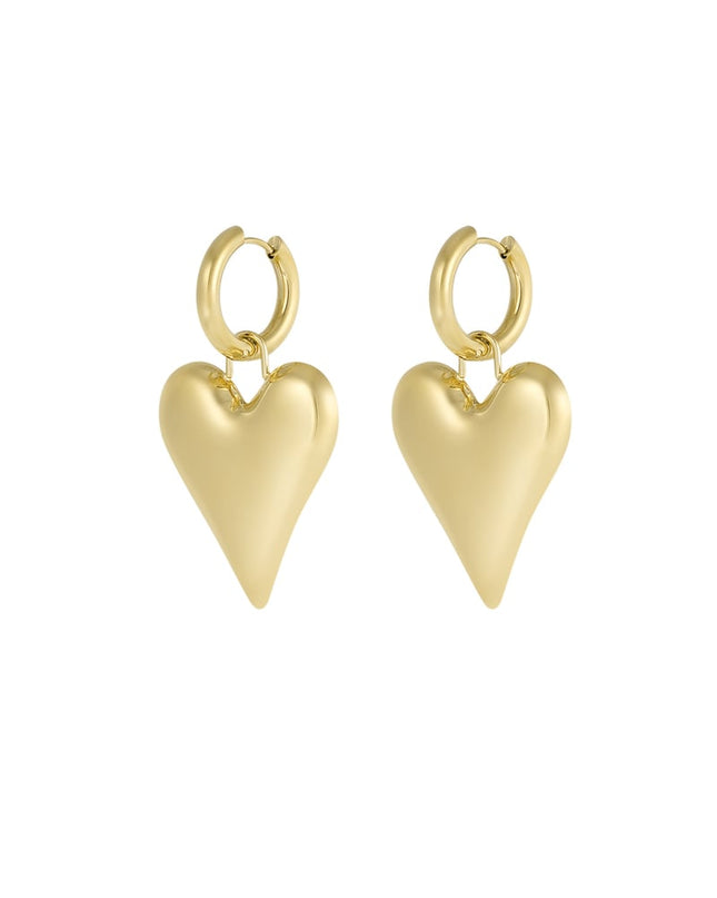 big heart hanger oorbellen