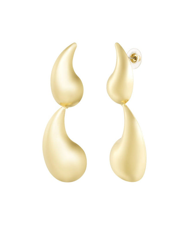 double drop oorbellen