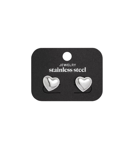 small heart studs oorbellen