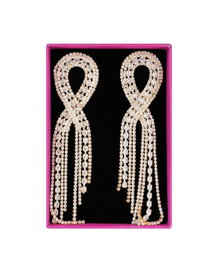 glimmering ribbon oorbellen