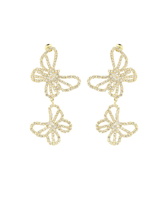 butterfly sparkle oorbellen