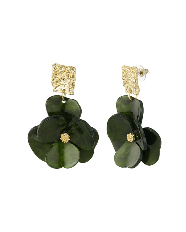 oorbellen flower magic - groen 