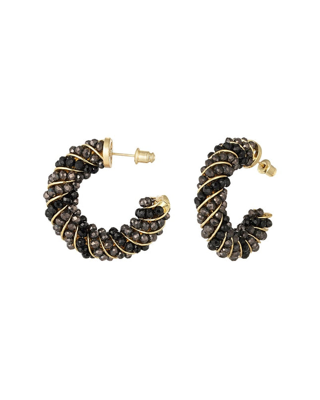 Twisted grace oorbellen - oranje & roze