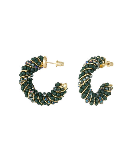 Twisted grace oorbellen - oranje & roze