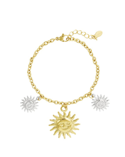 Armband shimmering sun - Goud kleur zilver