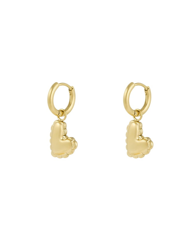 kleine hangende hartjes charm oorbellen