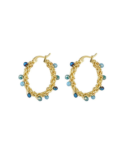 Bright bead oorbellen - zwart & grijs