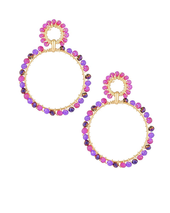 Circle of colours oorbellen