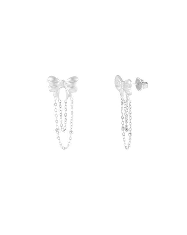 playful bow oorbellen