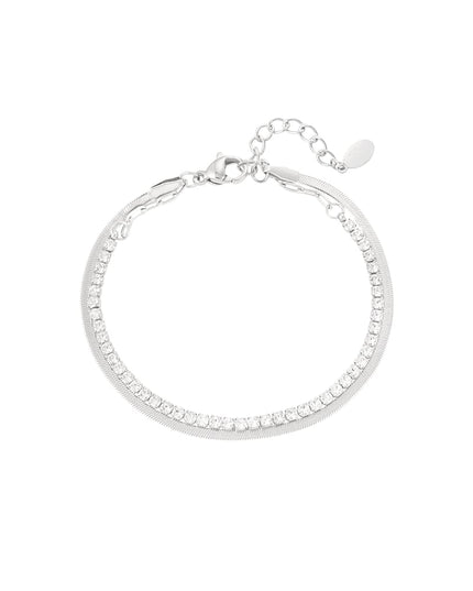 dubbele armband met diamantjes