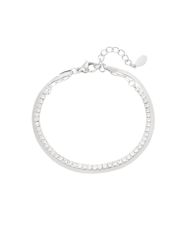 dubbele armband met diamantjes