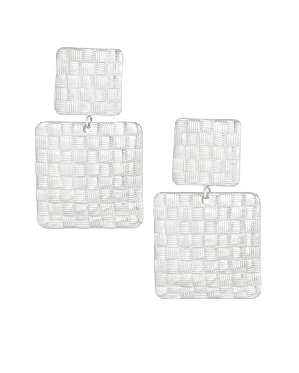 textured blocks oorbellen