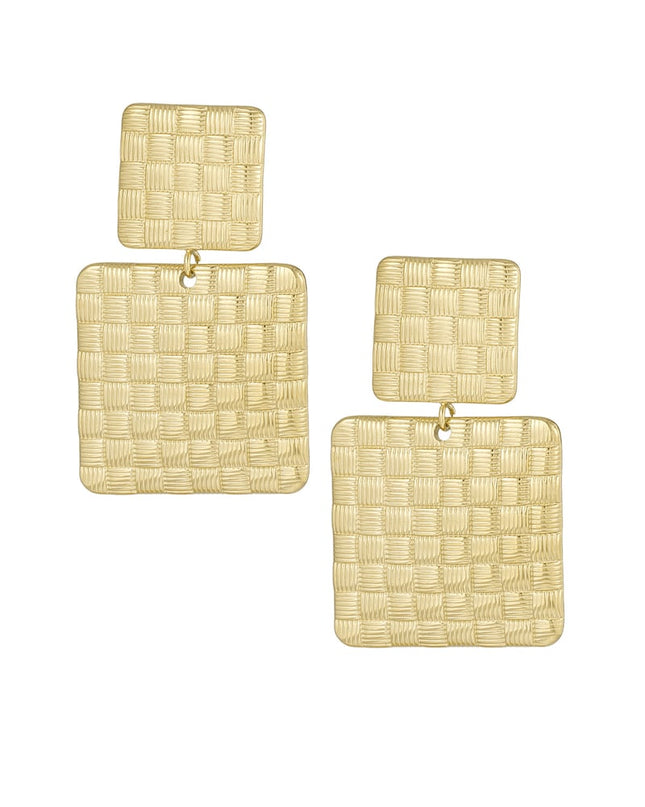 textured blocks oorbellen