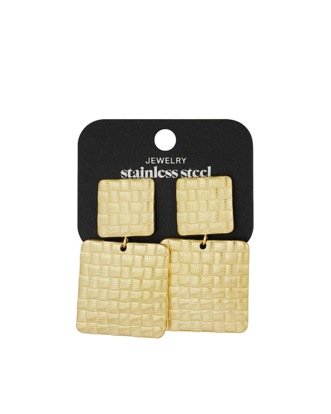 textured blocks oorbellen