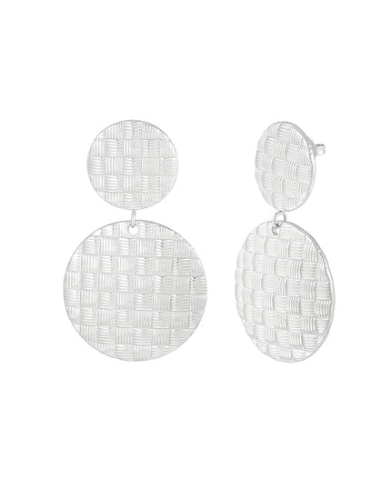 textured rounds oorbellen