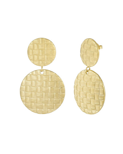 textured rounds oorbellen