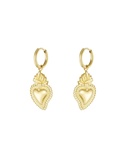 oorbellen flaming heart