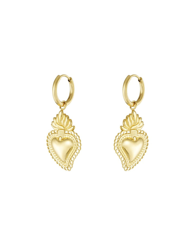 oorbellen flaming heart