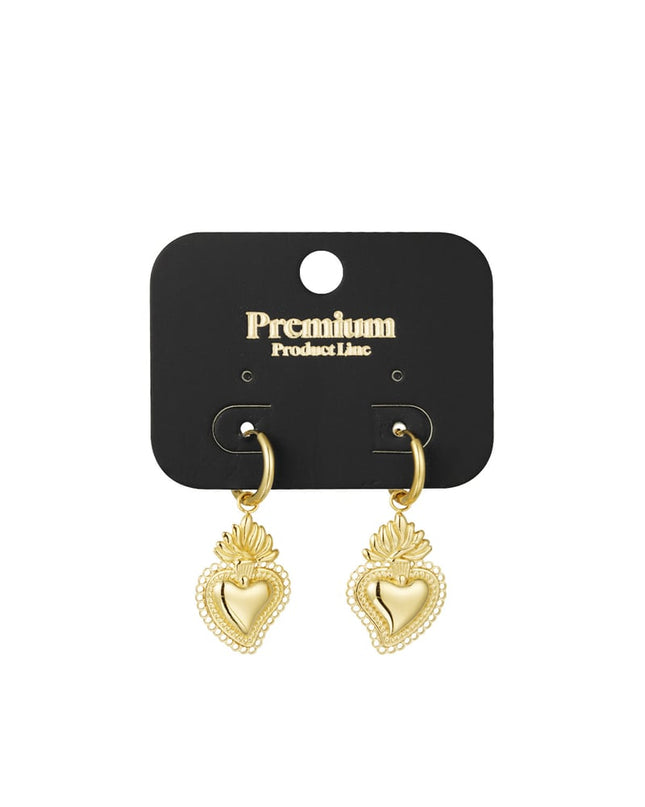 oorbellen flaming heart