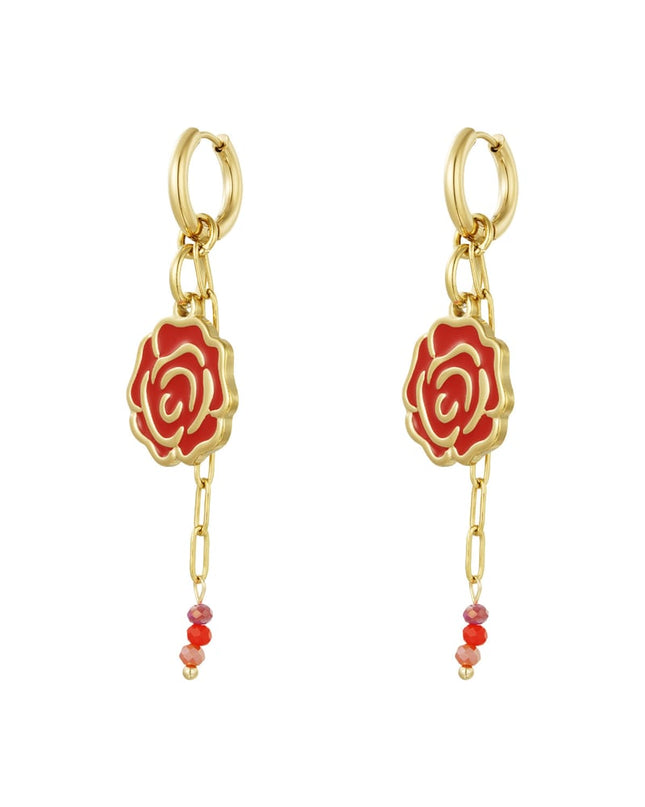 Oorbellen sweetheart rose