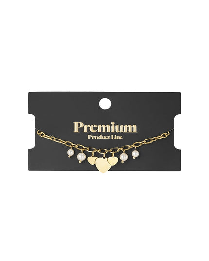 hearts & pearls armband