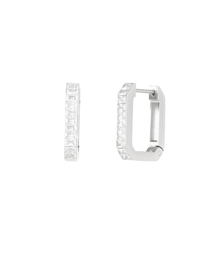 rectangular diamond oorbellen