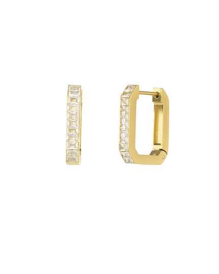 rectangular diamond oorbellen