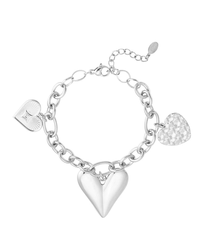 bedelarmband triple heart