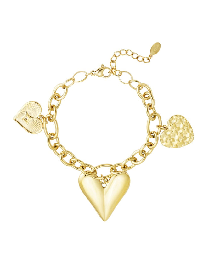 bedelarmband triple heart