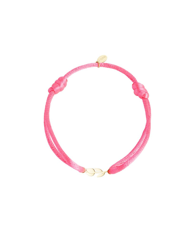 Satijnen armband tulp