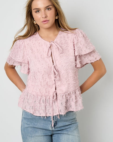 Short sleeve tops Solid color Elegant Spring/Summer