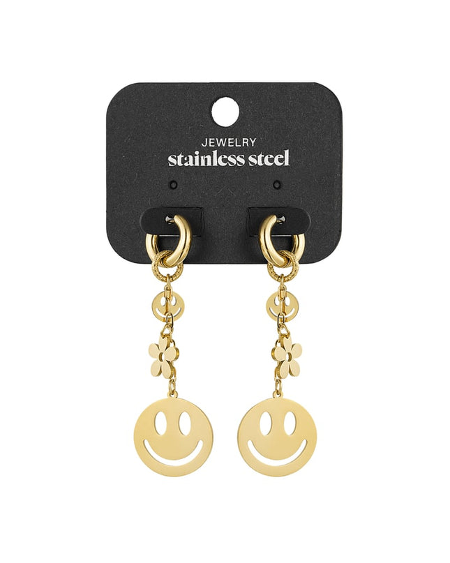 oorbellen smiley flower