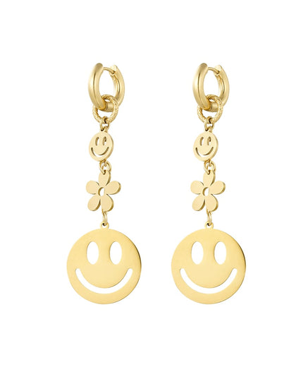 oorbellen smiley flower