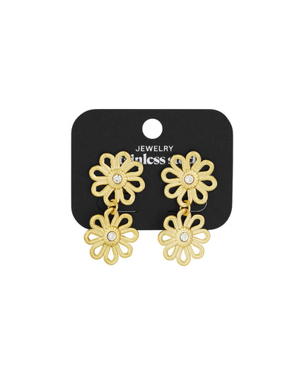 dubbele bloem oorbellen