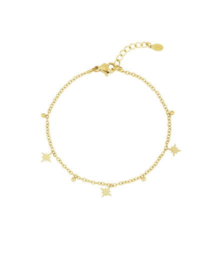shining stars armband - Goud kleur keur