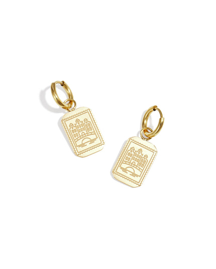 Amsterdamse Grachtenpand Oorbellen van Roestvrij Staal