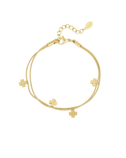 dubbele klaver armband