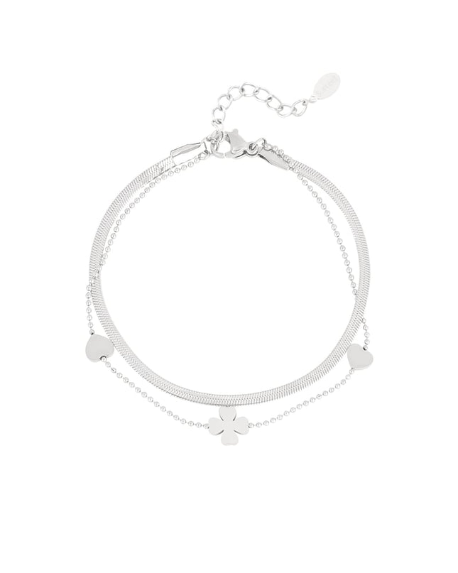armband clover heart