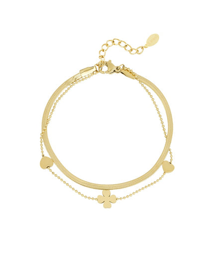armband clover heart